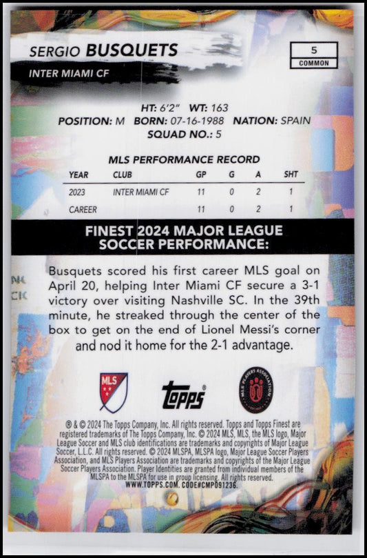 2024 Finest MLS #5 Sergio Busquets
