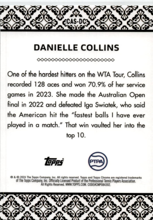 # 2024 Topps Chrome Tennis Aces #CAS-DC Danielle Collins
