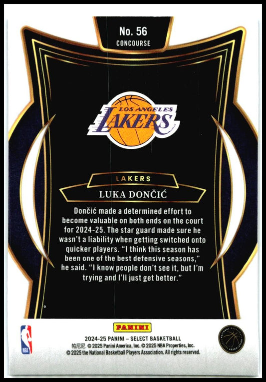 2024-25 Panini Select Blue #56 Luka Doncic Los Angeles Lakers