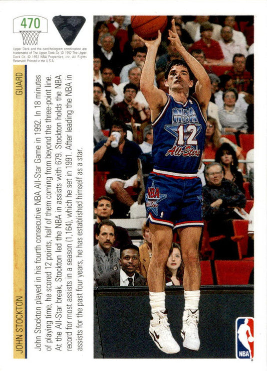 1991-92 Upper Deck #470 John Stockton Utah Jazz
