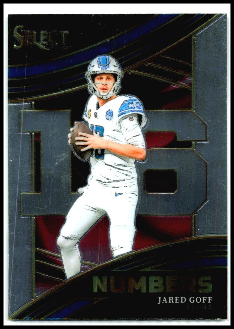 2023 Panini Select Numbers #NMB-JGO Jared Goff Detroit Lions