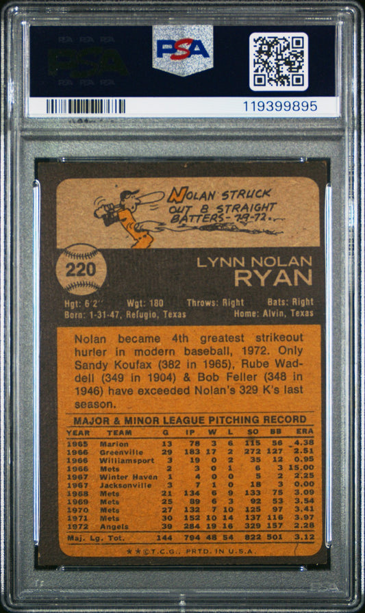 1973 Topps #220 Nolan Ryan California Angels