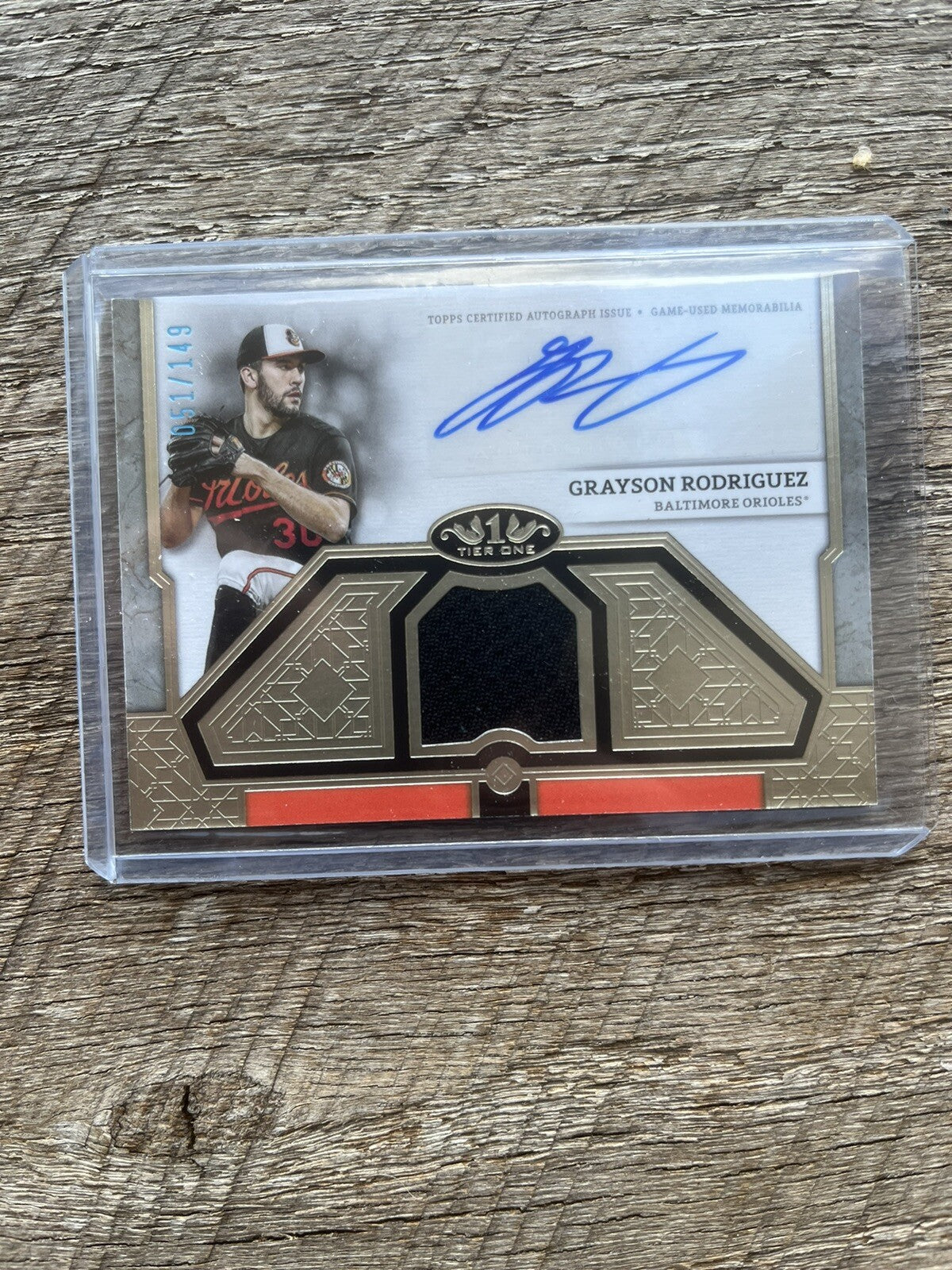 2024 Topps Tier One T1AR-GR GRAYSON RODRIGUEZ Patch Auto #/149