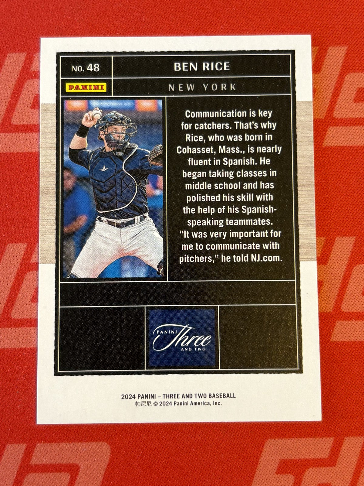 2024 Three and Two Purple /32 #48 Ben Rice Yankees