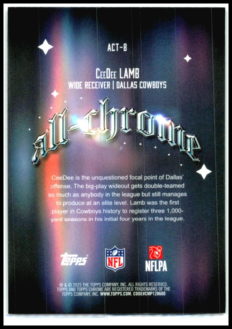 2025 Topps Chrome All Chrome #ACT-8 CeeDee Lamb