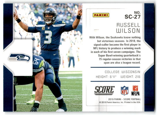 2019 Score Signal-Callers Russell Wilson Seattle Seahawks #SC-27