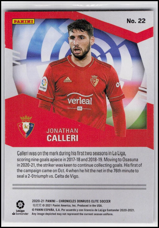2020-21 Panini Chronicles #22 Jonathan Calleri Elite La Liga Purple Astro