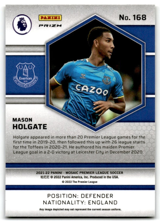 2022 Panini Mosaic Premier League Reactive Gold Mosaic Prizm Mason Holgate