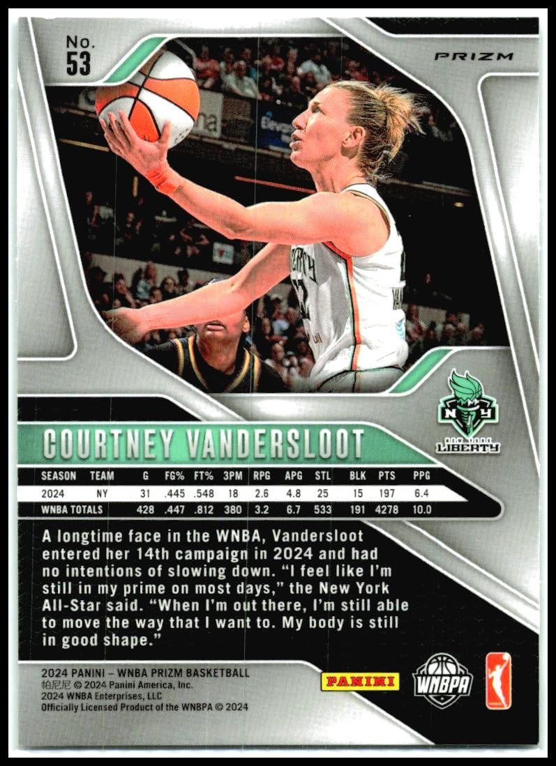 2024 Panini Prizm WNBA Ice Prizms #53 Courtney Vandersloot New York Liberty