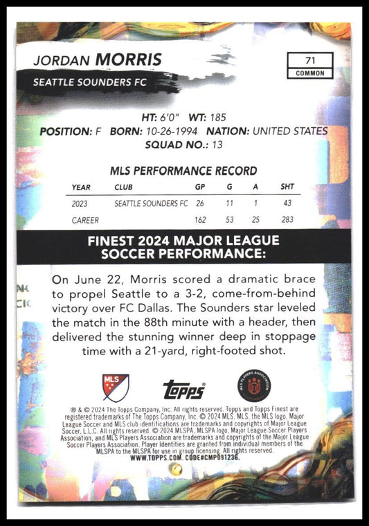 2024 Finest MLS #71 Jordan Morris