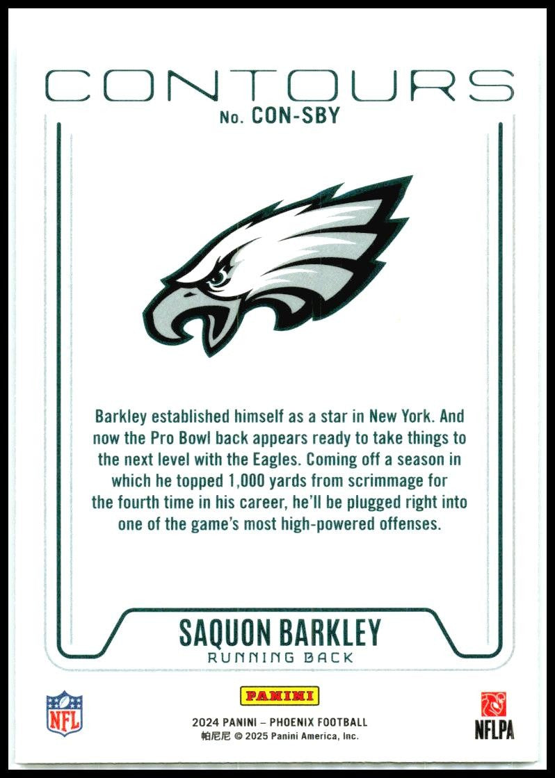 2024 Panini Phoenix Contours #CON-SBY Saquon Barkley Philadelphia Eagles