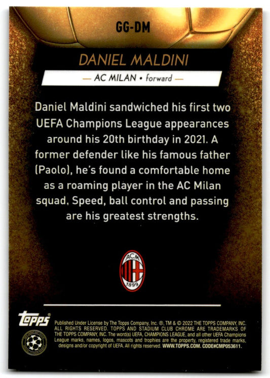 2022 Glimpses of Gold Daniel Maldini AC Milan #GG-DM