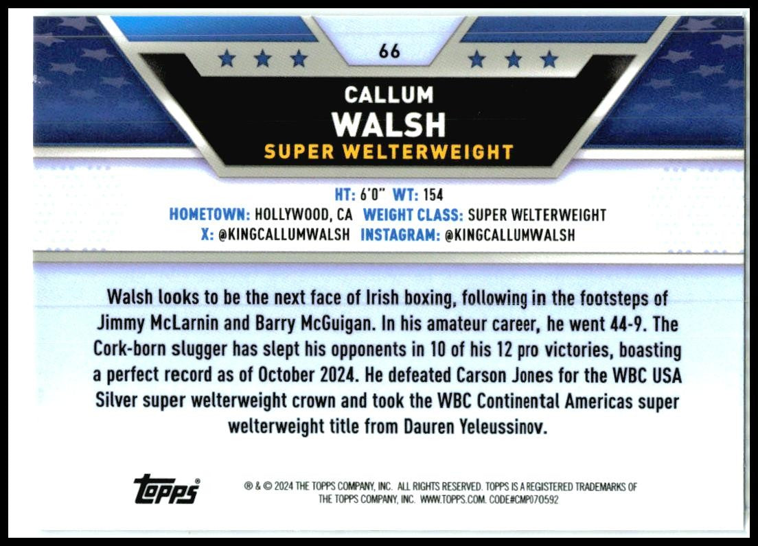 2024 Topps Chrome Prism Refractor #66 Callum Walsh