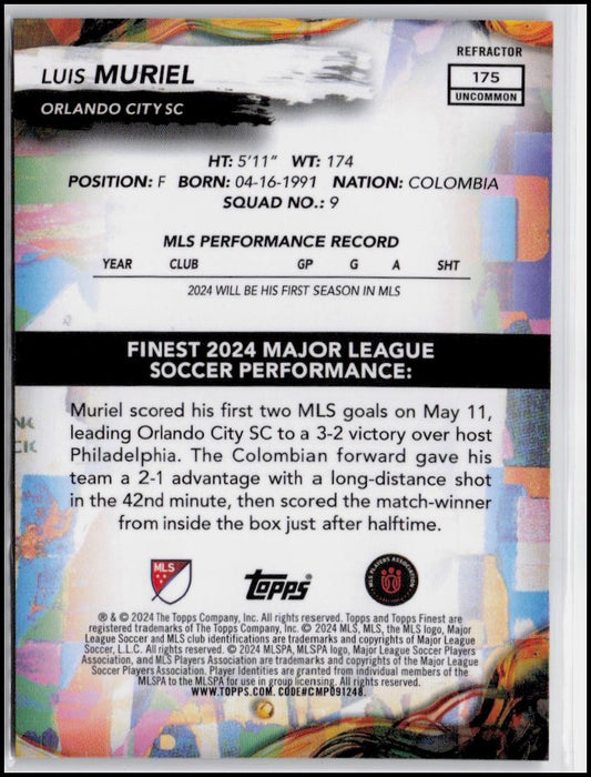 2024 Finest MLS #175 Luis Muriel Refractor