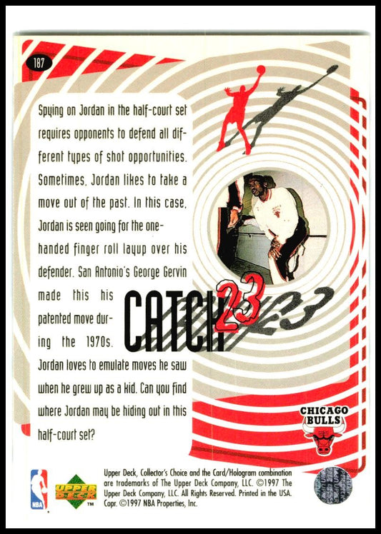 1997-98 Collector's Choice Catch 23 #187 Michael Jordan Chicago Bulls