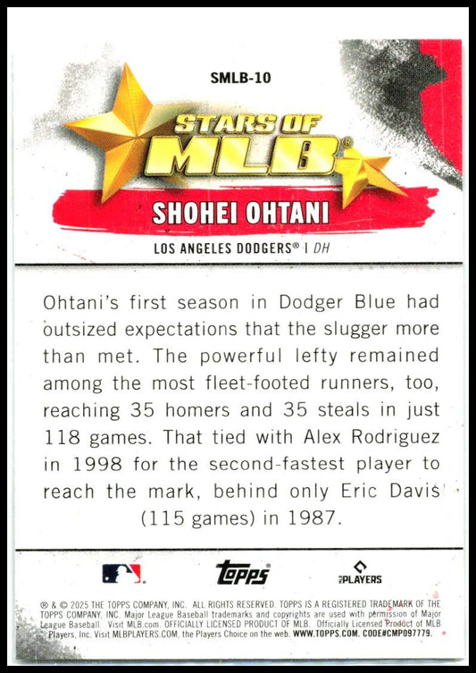 2025 Topps Stars of MLB #SMLB-10 Shohei Ohtani Los Angeles Dodgers
