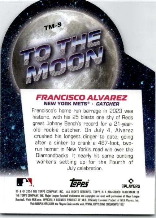 2024 Topps Big League To the Moon Die Cuts #TM-9 Francisco Alvarez New York Mets