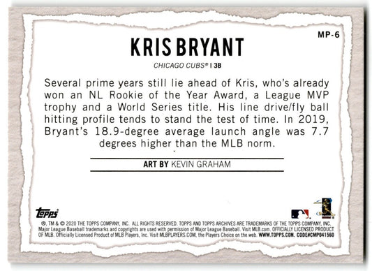 2020 Topps Gallery Modern Artists Kris Bryant Chicago Cubs #MP-6