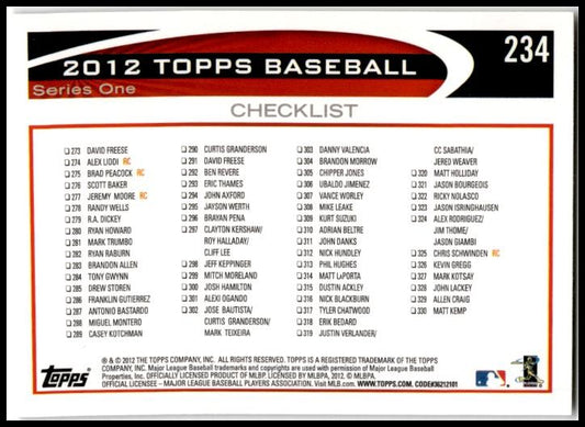 2012 Topps #234 Mark Teixeira New York Yankees