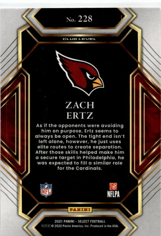 2021 Panini Select #228 Zach Ertz Arizona Cardinals