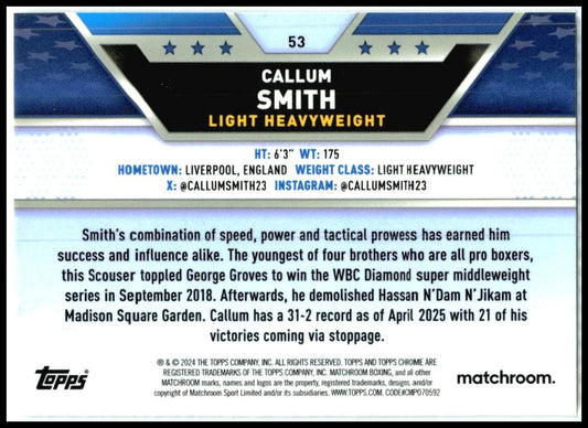2024 Topps Chrome #53 Callum Smith