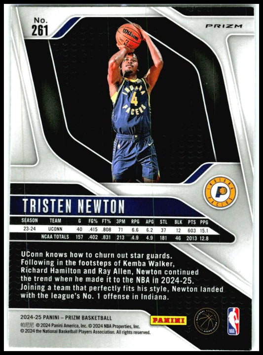 2024-25 Panini Prizm Prizms Ice #261 Tristen Newton Indiana Pacers