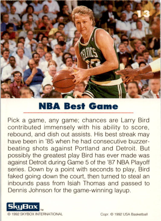 1992 SkyBox USA #13 Larry Bird USA