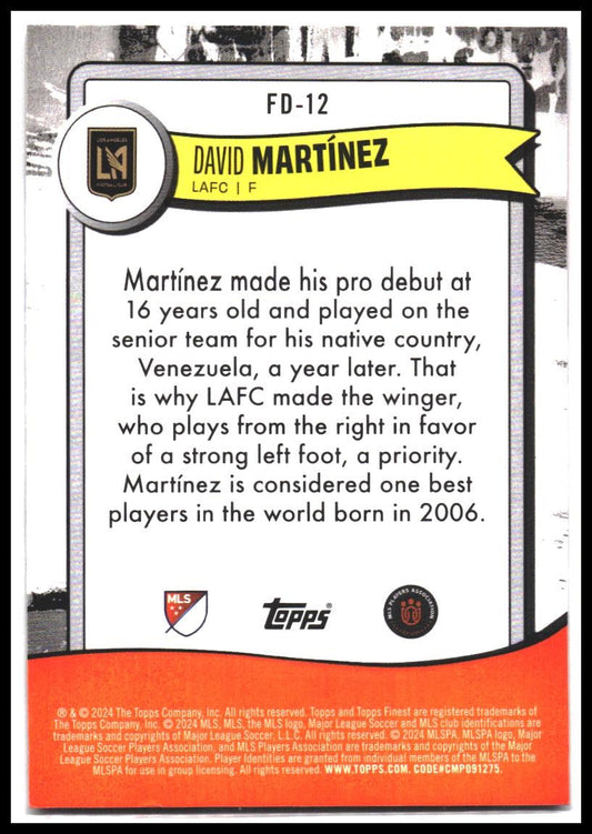 2024 Finest MLS #FD-12 David Martínez Finest Debuts