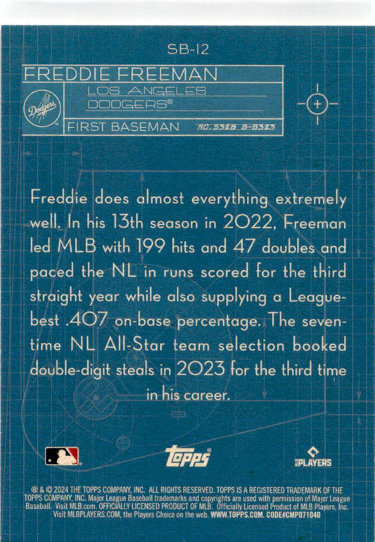 2024 Topps  Superstar Blueprint #SB-12 Freddie Freeman Dodgers