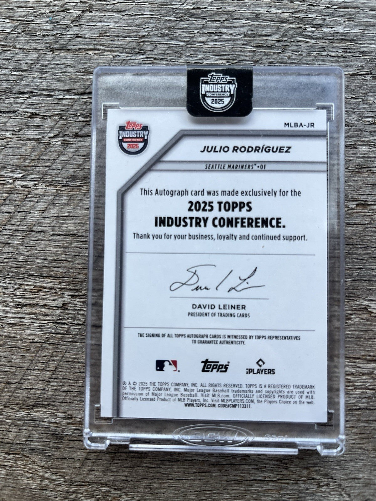 2025 Topps Industry Conference Julio Rodriguez Auto /15 Seattle Mariners
