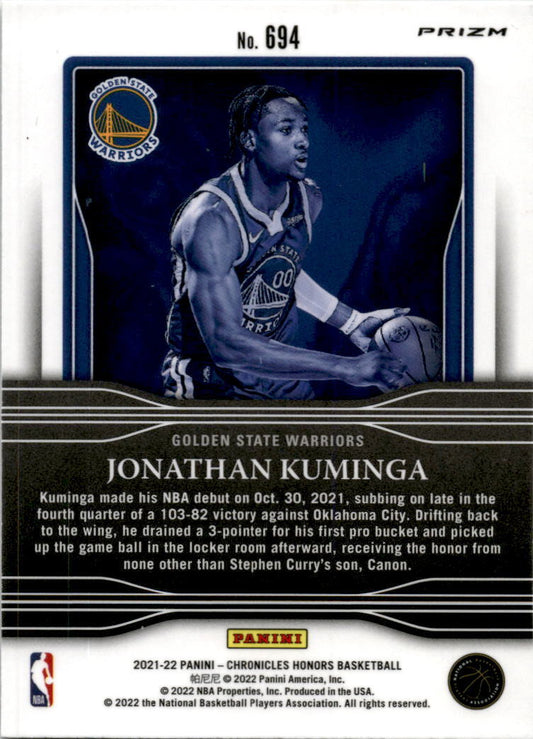 2021-22 Panini Chronicles Silver #694 Jonathan Kuminga Golden State Warriors