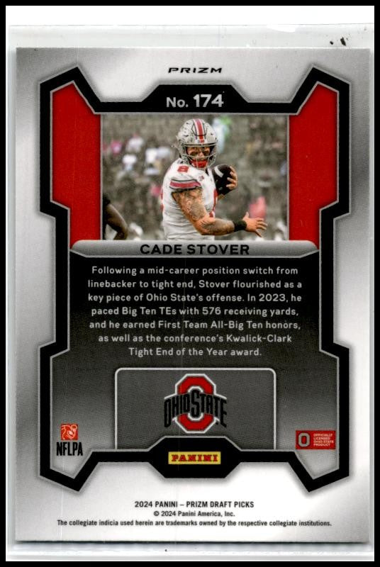 2024 Panini Prizm Draft Picks Green #174 Cade Stover Houston Texans