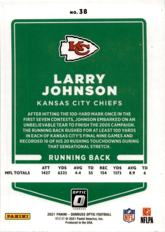 2021 Donruss Optic #38 Larry Johnson Kansas City Chiefs