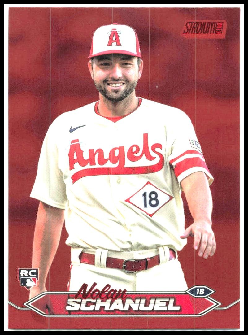 2024 Stadium Club Red Foil #42 Nolan Schanuel Los Angeles Angels