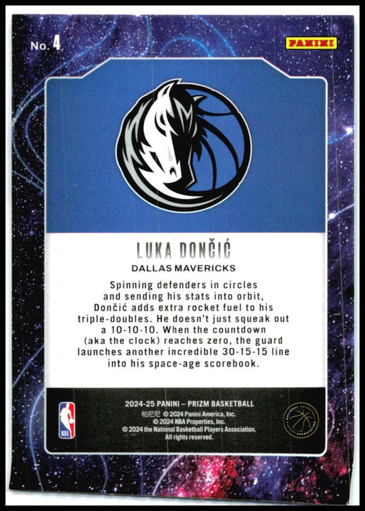 2024-25 Panini Prizm Deep Space #4 Luka Doncic Dallas Mavericks