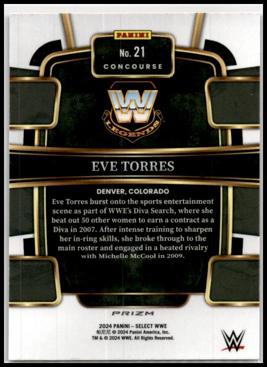 2024 Panini Select WWE Orange Ice Prizms #21 Eve Torres