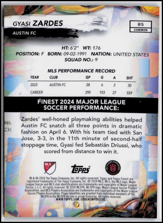 2024 Finest MLS #85 Gyasi Zardes