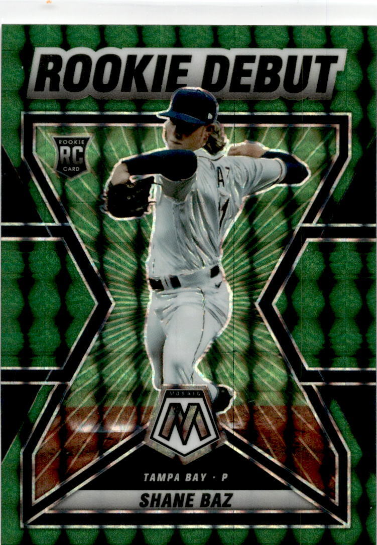 2022 Panini Mosaic Green Prizm #RD-9 Shane Baz Tampa Bay Rays
