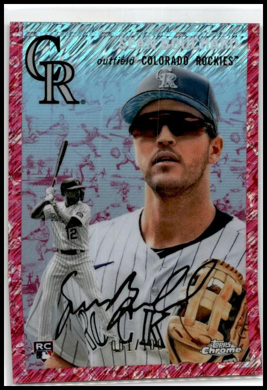 2023 Topps Platinum Anniversary Platinum Toile Cream #86 Sean Bouchard Rookie