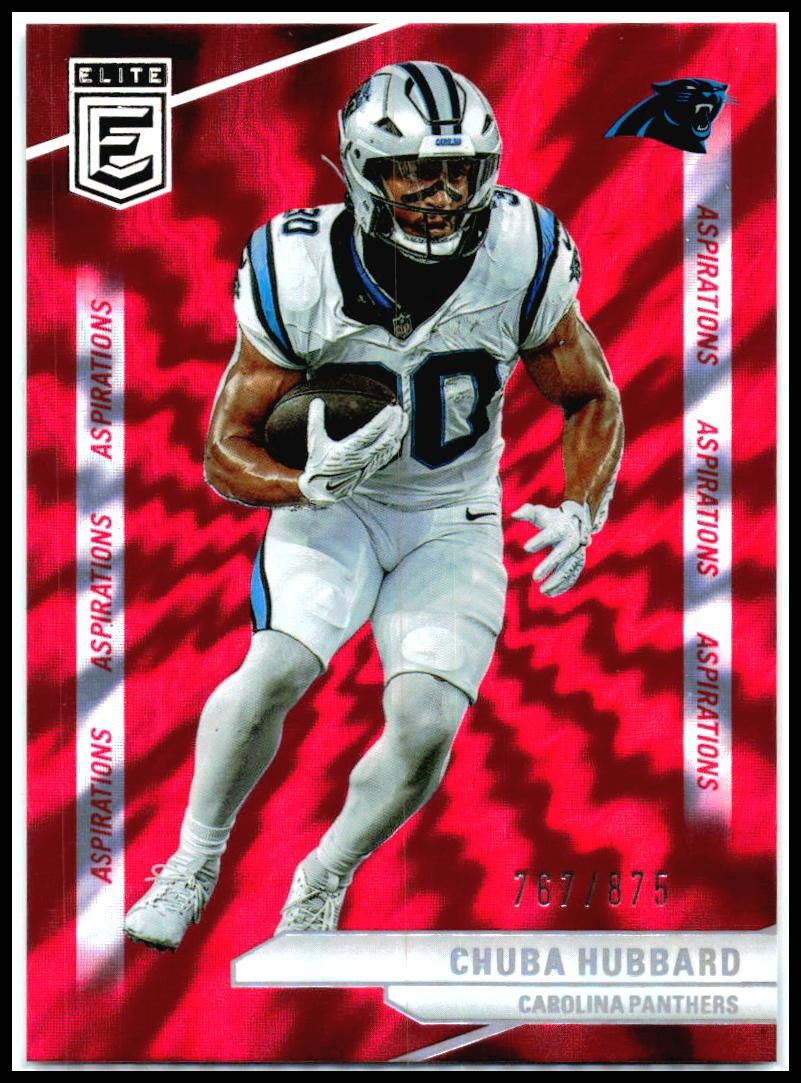 2024 donruss elite Aspirations Shimmer /875 #73 Chuba Hubbard