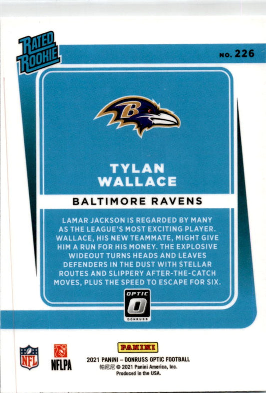 2021 Donruss Optic #226 Tylan Wallace Rookie Baltimore Ravens