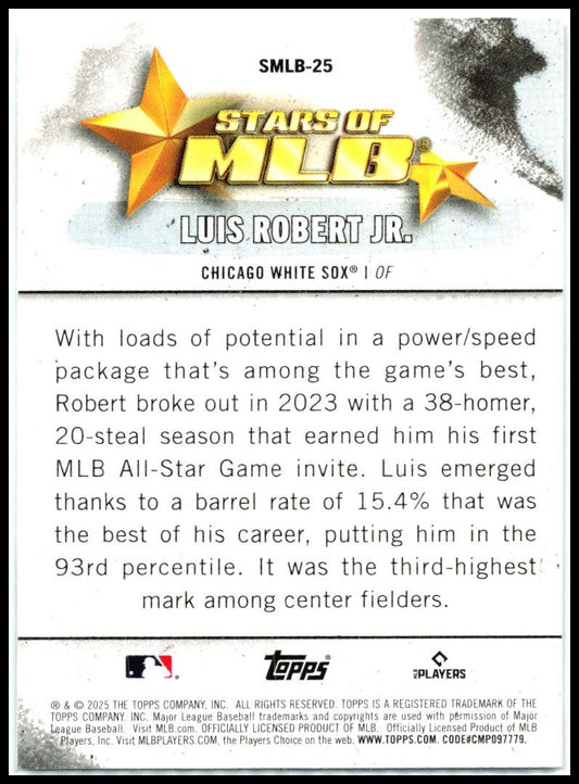 2025 Topps Stars of MLB #SMLB-25 Luis Robert Jr. Chicago White Sox