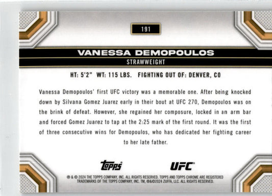 2024 Topps Chrome UFC #191 Vanessa Demopoulos