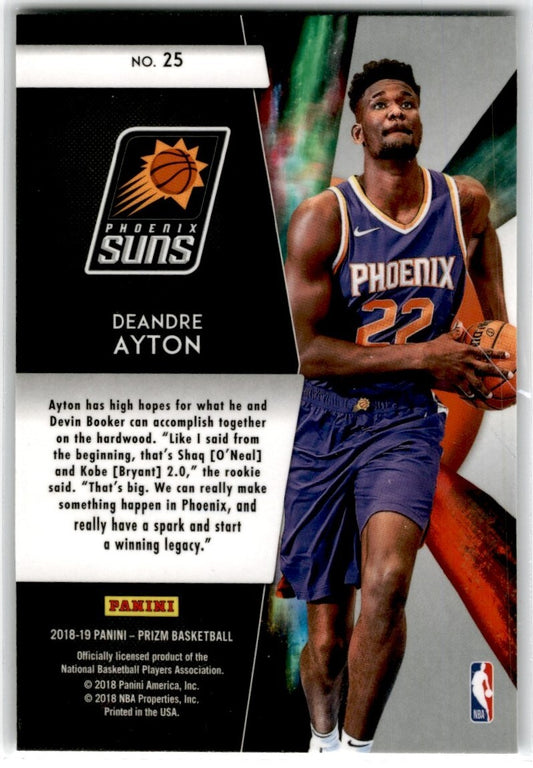 2018-19 Panini Prizm Freshman Phenoms Deandre Ayton Phoenix Suns #25