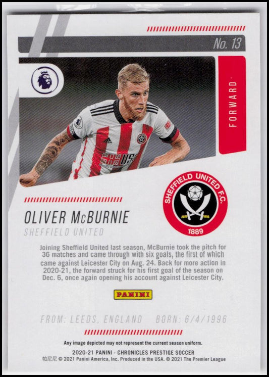 2020-21 Panini Chronicles #13 Oliver McBurnie Prestige Premier League