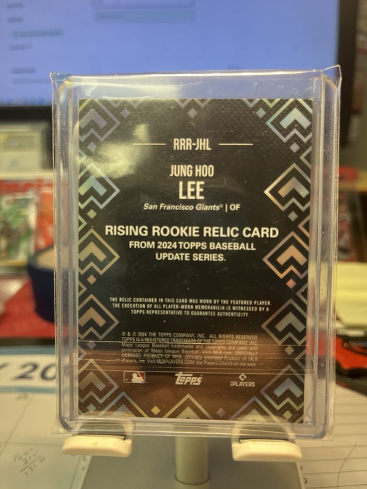 2024 Topps Update Rising Rookie Relic Jung Hoo Lee #RRR-JHL Red #/25 Giants