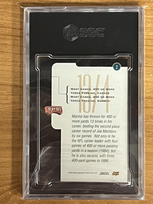1998 Playoff Prestige Dan Marino Playoff Milestones #2 Dan Marino Auto Miami