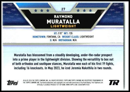 2024 Topps Chrome #27 Raymond Muratalla