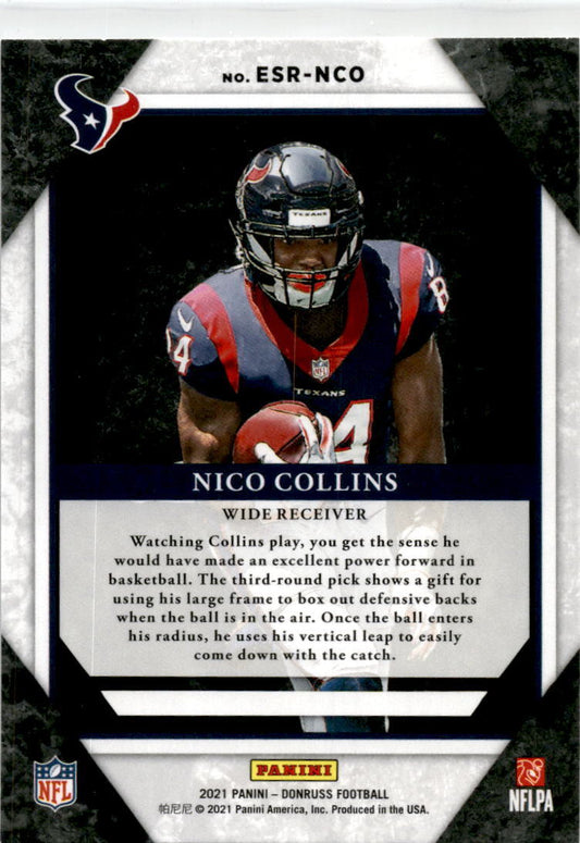 2021 Donruss #ESR-NCO Nico Collins Houston Texans