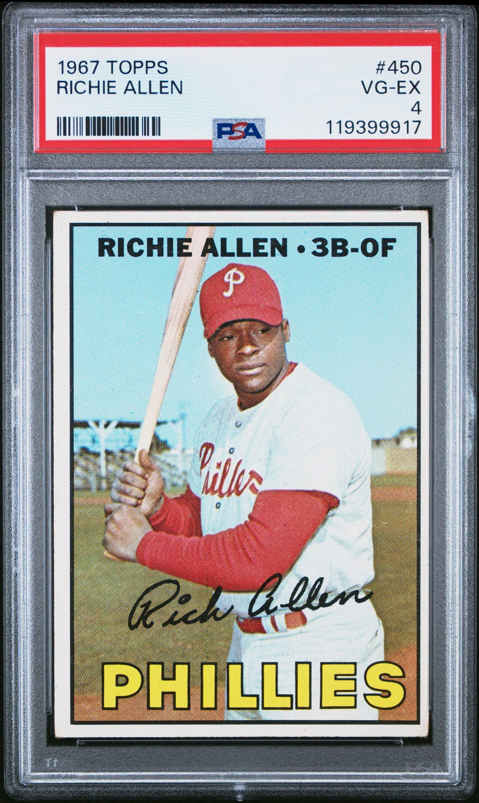 1967 Topps #450 Richie Allen Philadelphia Phillies PSA 4